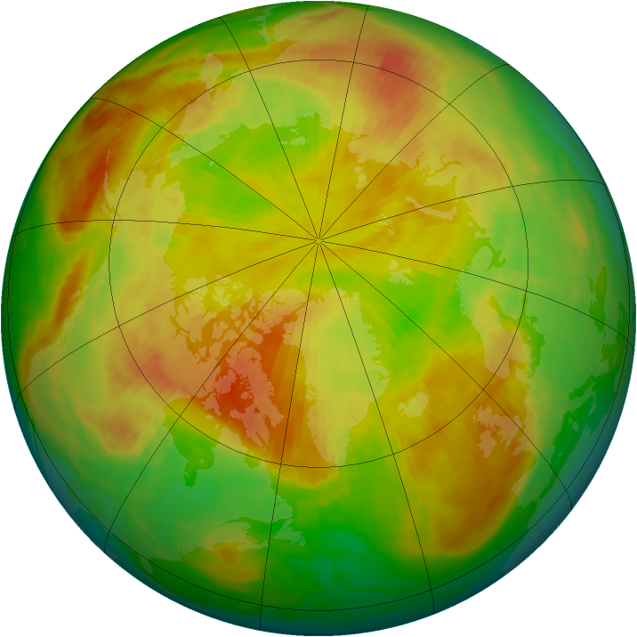 Arctic ozone map for 13 May 1983